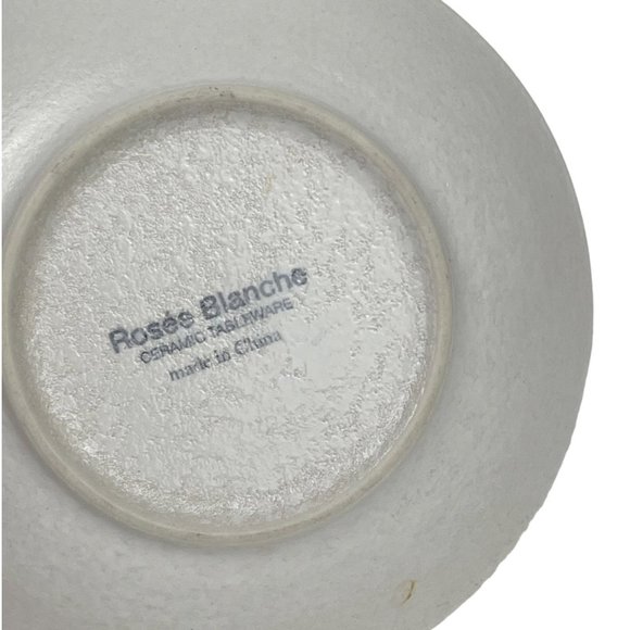 Rosee' Blanche Ceramic Tableware Trinket Dish Small Shallow Bowl - Picture 6 of 6